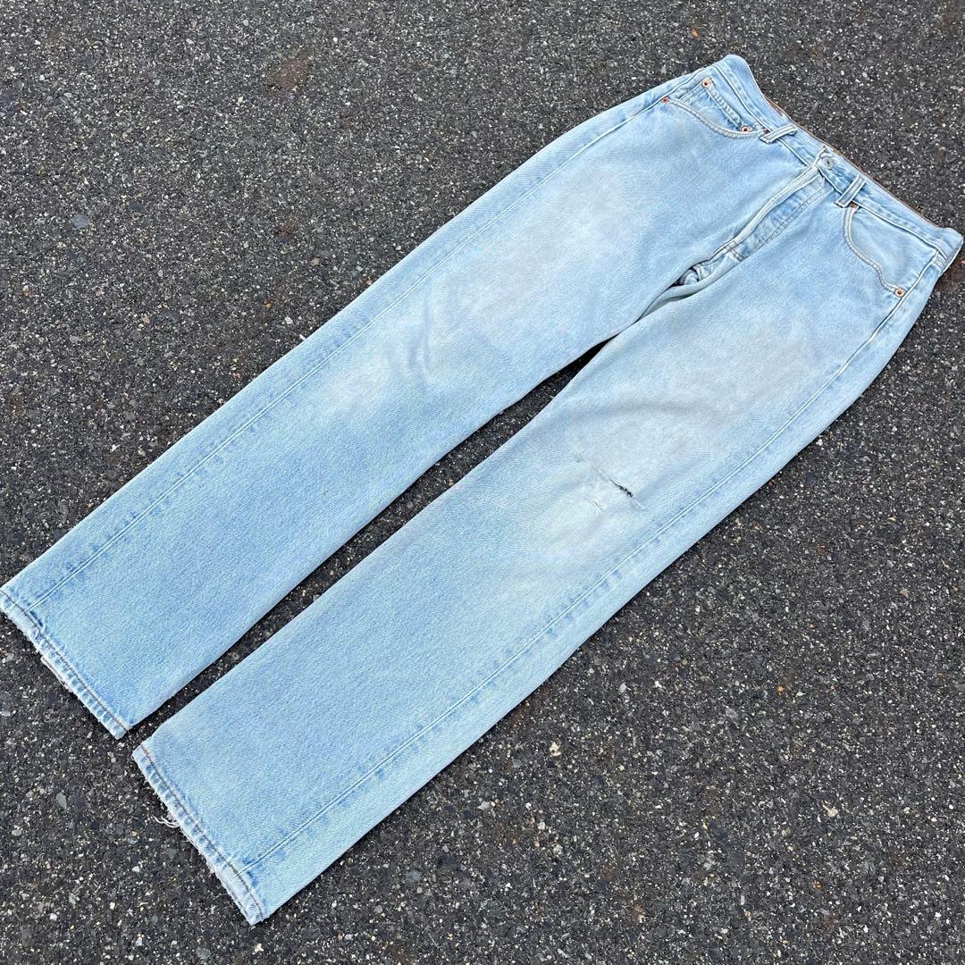 90s Euro Levi’s 501 クラッシュデニム トルコ製 W31L34 — image 3