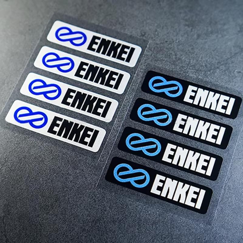 ENKEI(エンケイ) ホイールステッカー　4枚セット　ブラック／ホワイト — image 3