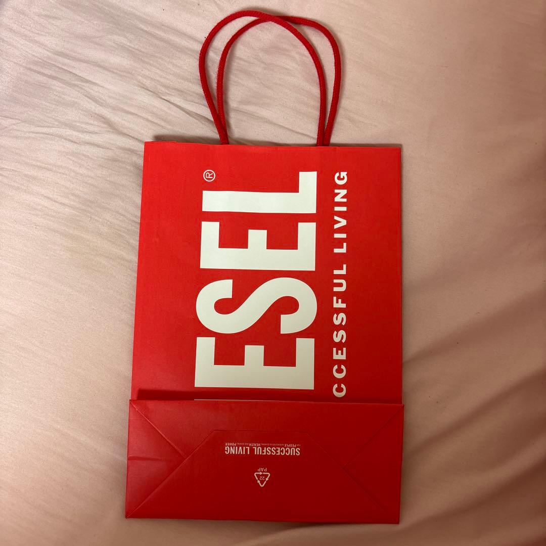 DIESEL ショップ袋 ショッパー レッド — image 2