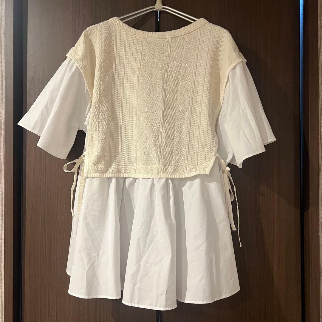 値下げ中〜！Ray BEAMS アイボリーチュニック 半袖 — image 3