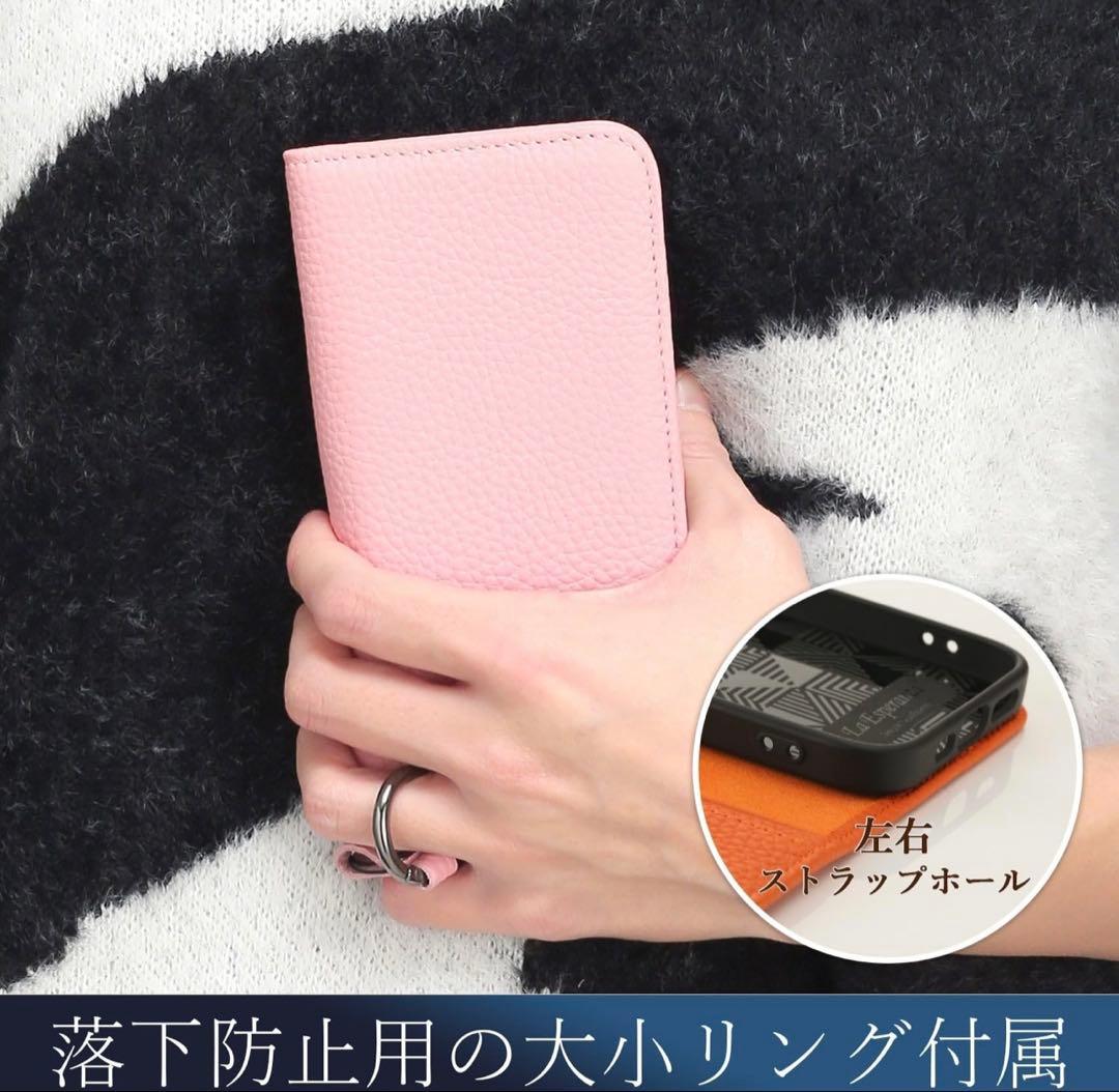iPhone14 pro用　ピンク 手帳型ケース カードポケット付き　新品未使用 — image 2