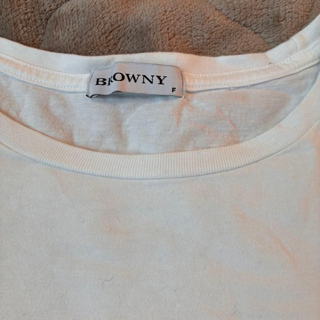 ウィゴーBROWNY ブラウニー ハートプリント Tシャツ ホワイト F — image 3