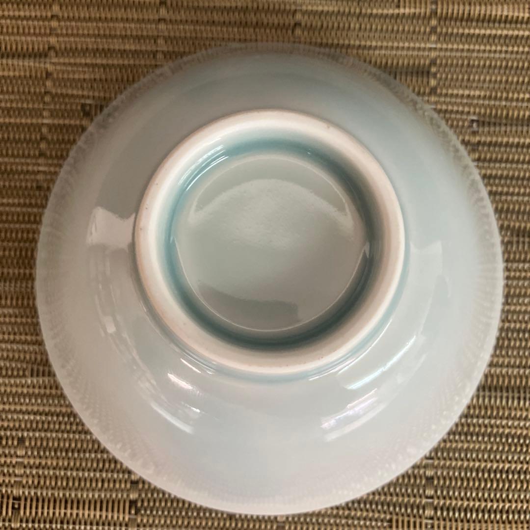 青磁　中華スープ椀皿　5個セット — image 3