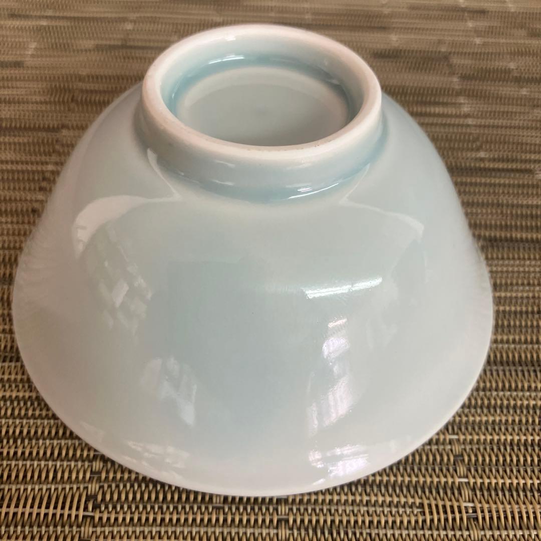青磁　中華スープ椀皿　5個セット — image 4