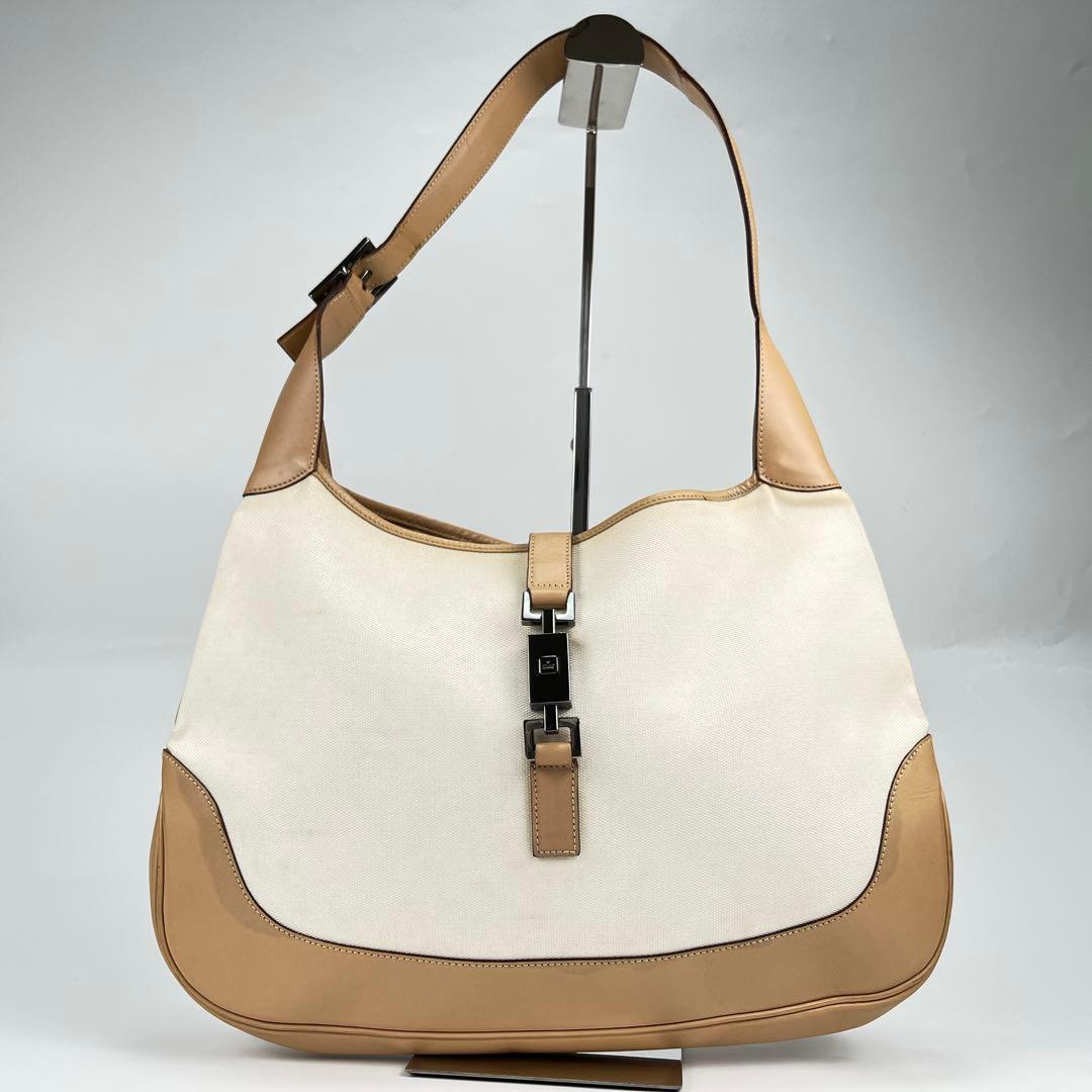 GUCCI グッチ Jackie ジャッキー GGキャンバス ベージュ ホワイト — image 2