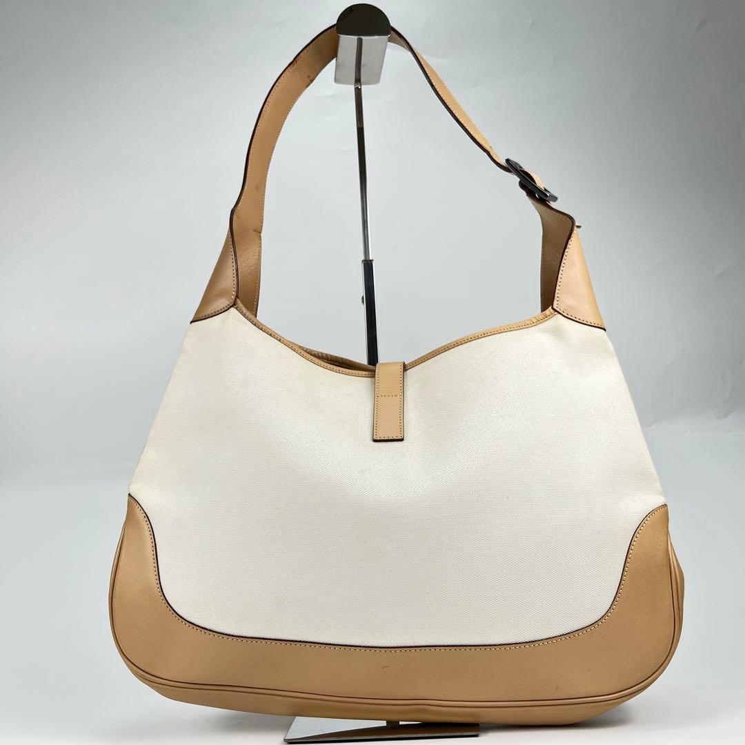 GUCCI グッチ Jackie ジャッキー GGキャンバス ベージュ ホワイト — image 3