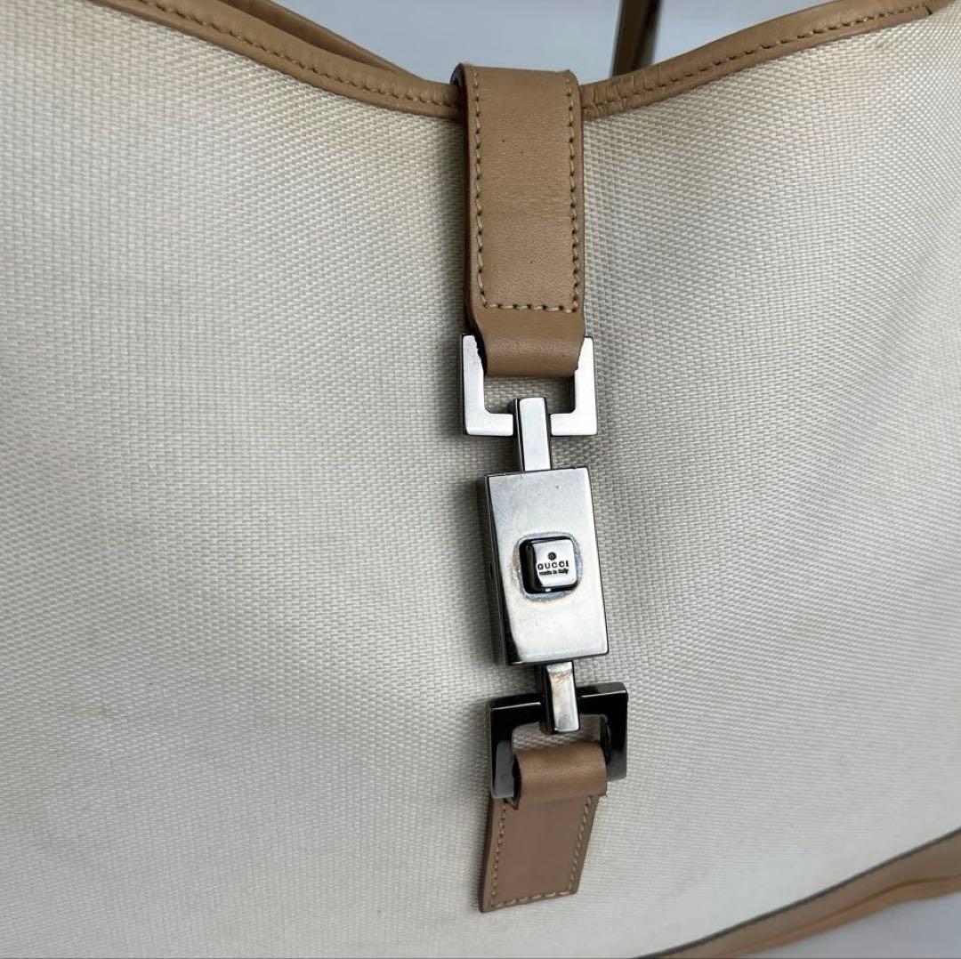 GUCCI グッチ Jackie ジャッキー GGキャンバス ベージュ ホワイト — image 4