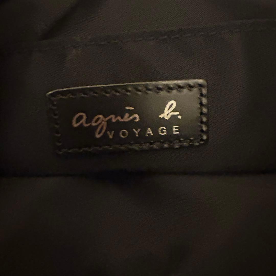 アニエスベー ワンショルダー 黒　ナイロンハンドバッグ — image 4