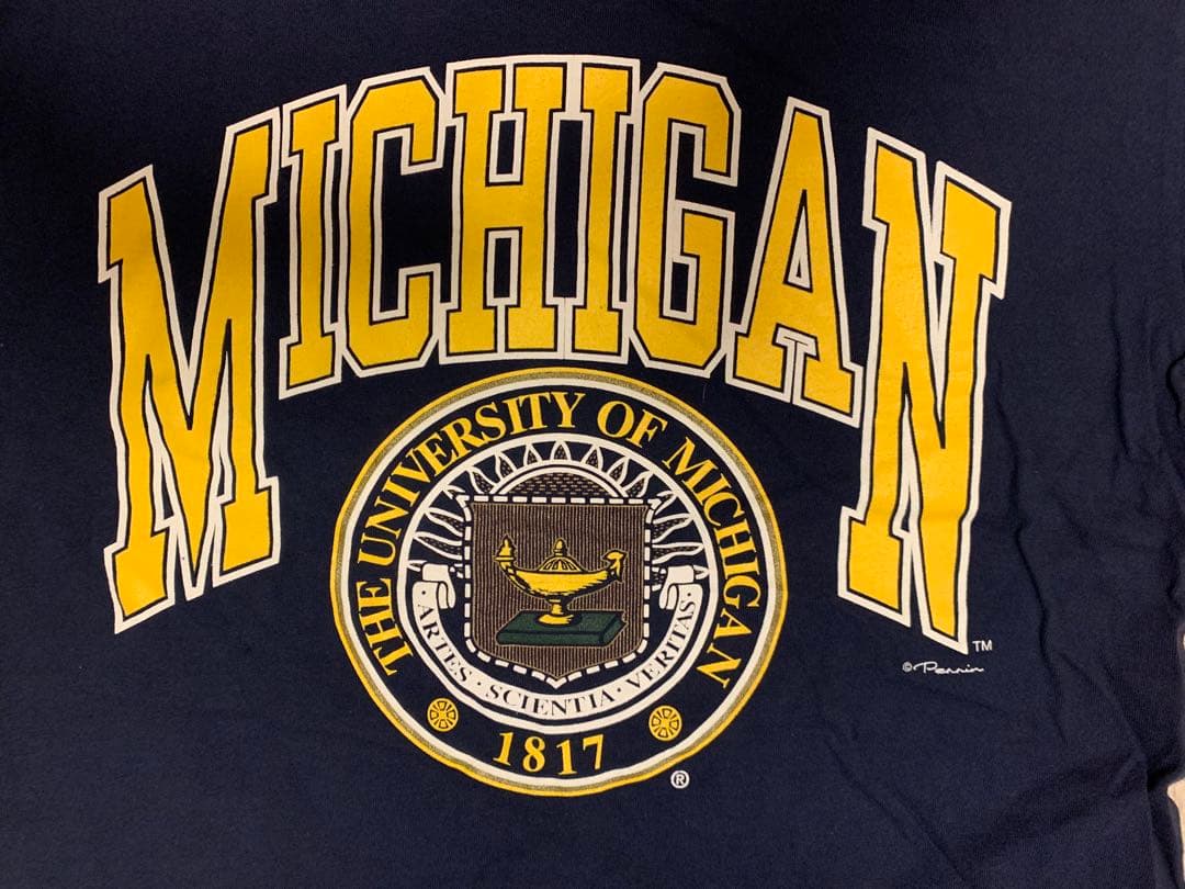 Michigan University Tシャツ M ネイビーＭ — image 3