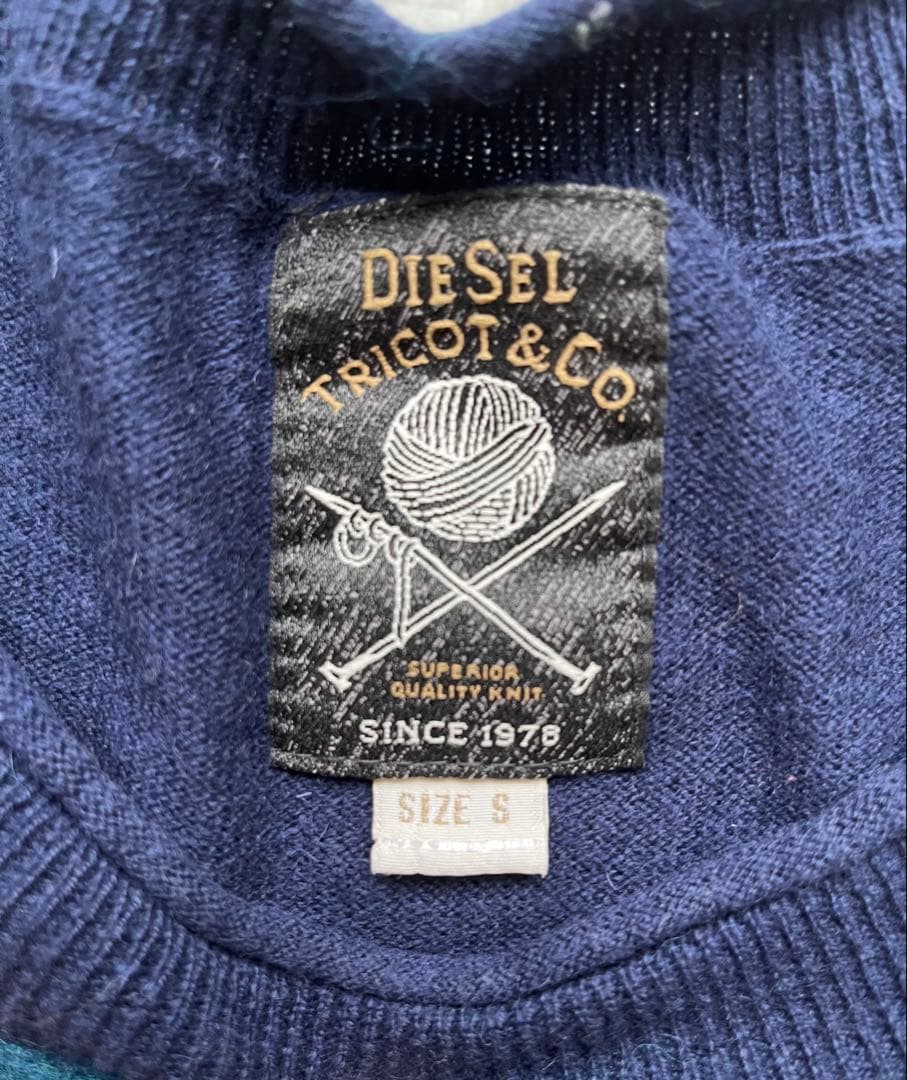 DIESEL TRICOT&CO ニット セーター ネイビー S — image 3