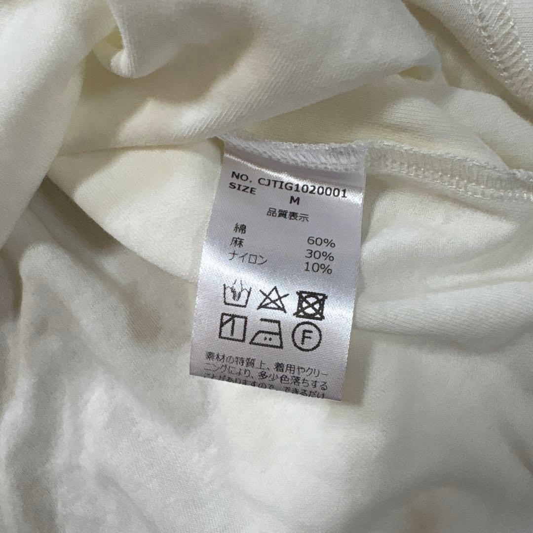 ホワイト タートルネック 長袖Tシャツ M — image 3