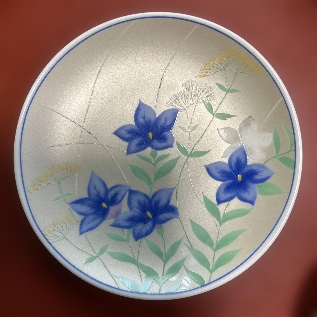 ★お値下げ　新品和皿 5枚セット 花柄 鹿 鳥 楓 桔梗★ — image 5