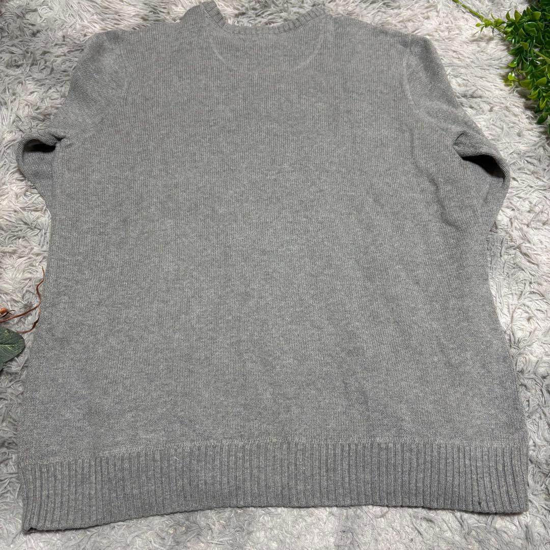 エディーバウアー リブニットセーター コーマ綿 杢グレー (XL) 古着 — image 2