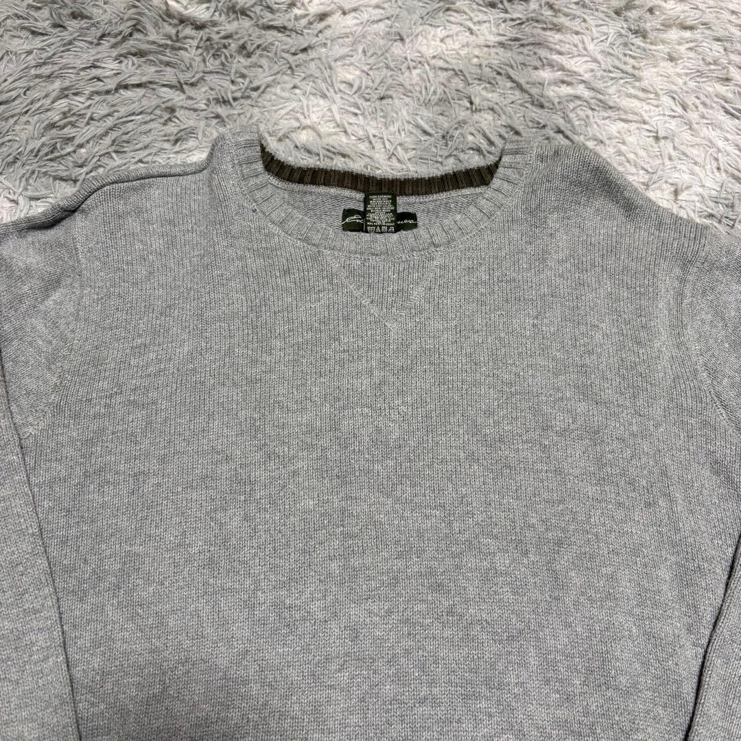 エディーバウアー リブニットセーター コーマ綿 杢グレー (XL) 古着 — image 3