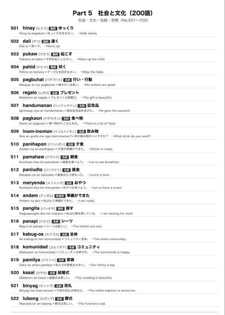 ワライ語単語帳 初心者〜中級 1200単語｜A4プリント教材 — image 4