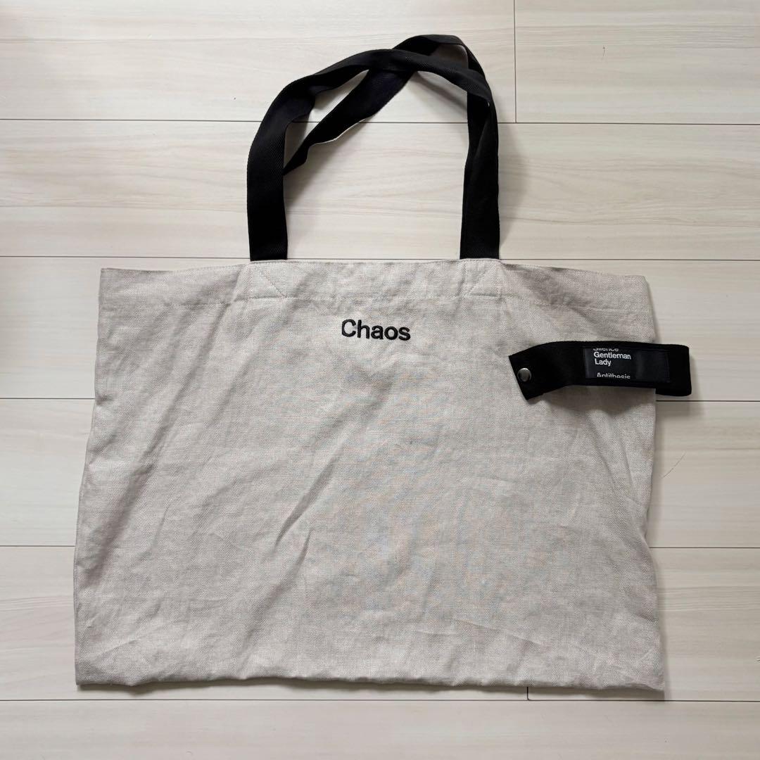 【新品未使用】Chaos カオスロゴ刺繍 オリジナルエコバッグOggi掲載 — image 2