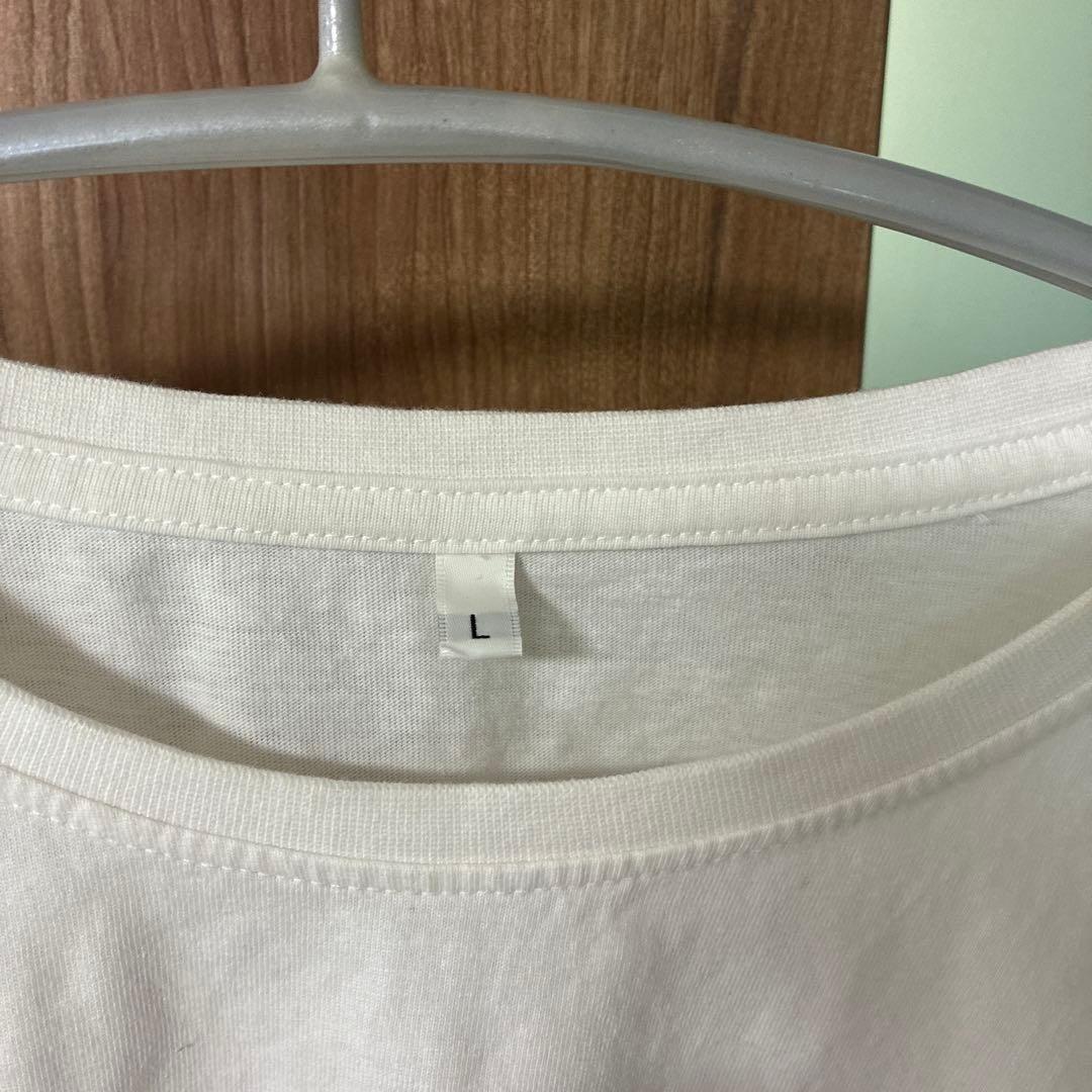 cocaホワイト ハート刺繍 Tシャツ Lサイズ — image 3