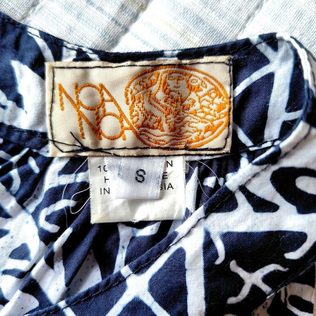 noa noa ジンジャードレス Sサイズ　ネイビー×ホワイト — image 2