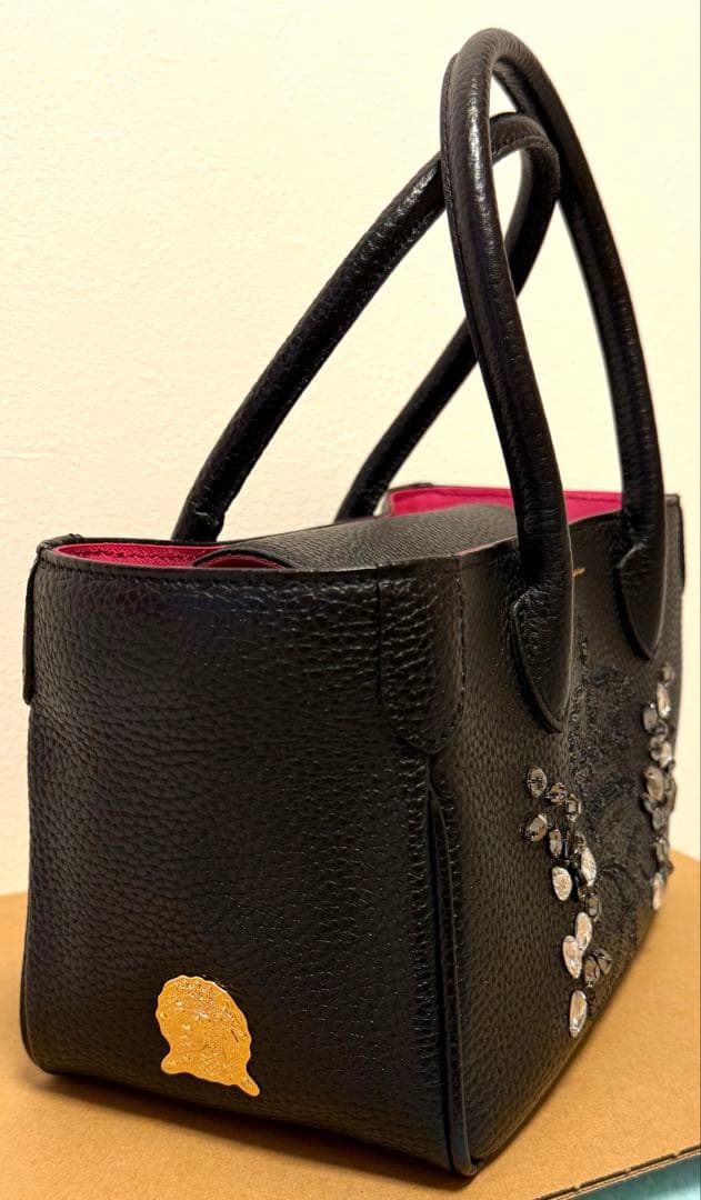A.D.M.J. ハンドバッグ ビジュー　スワロフスキー　スパンコール　ブラック — image 3