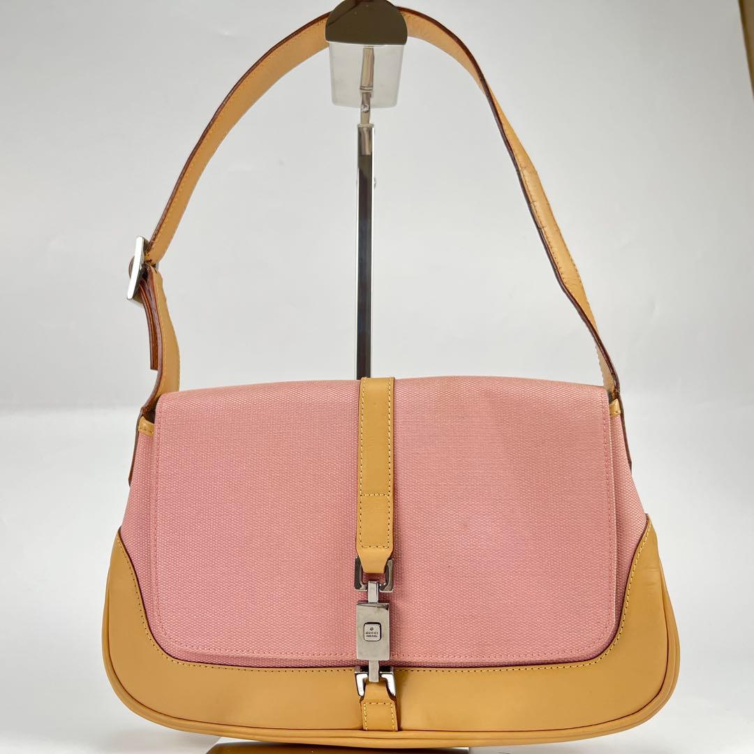 GUCCI グッチ Jackie ジャッキー GGキャンバス ピンク ベージュ — image 2