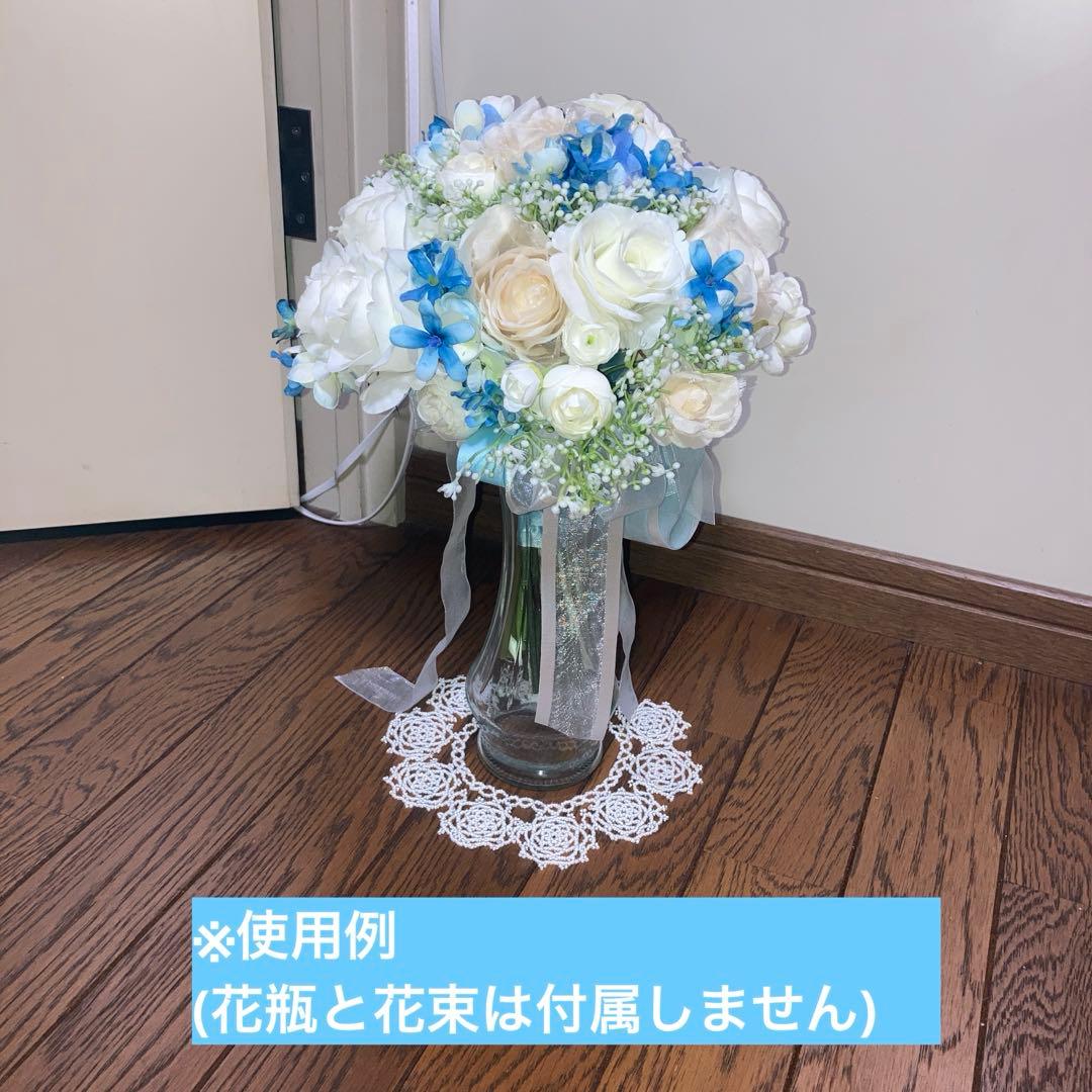 ハンドメイド ドイリー ビーズレーシング 約19cm×19cm — image 4