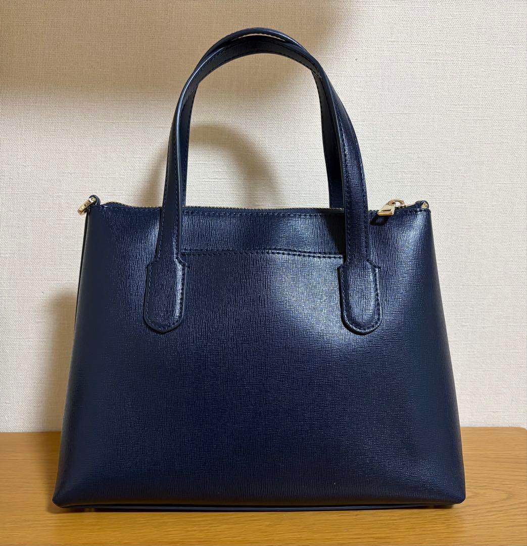 FURLA ネイビー　ハンドバッグ — image 3