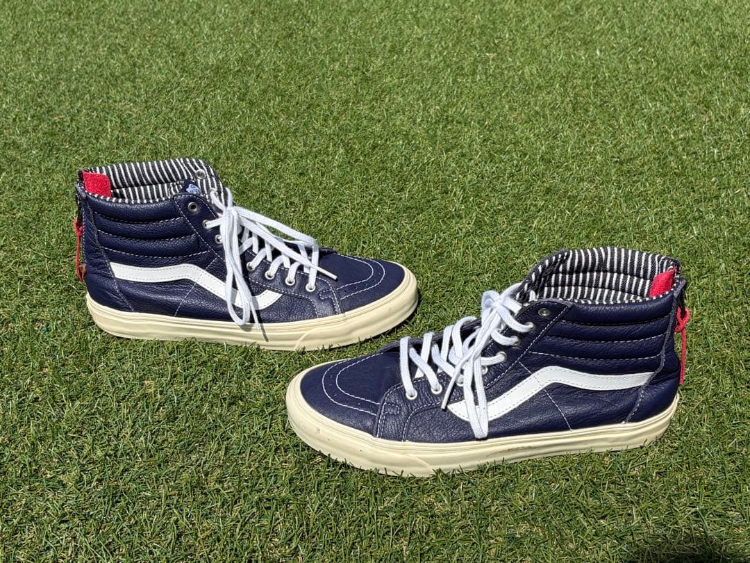 VANS SK8-HI レザー ネイビー US10 — image 2