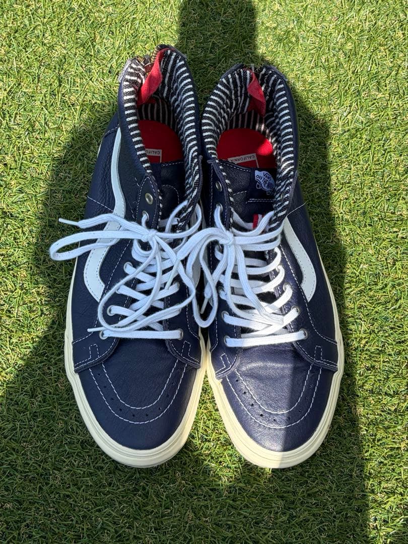 VANS SK8-HI レザー ネイビー US10 — image 5