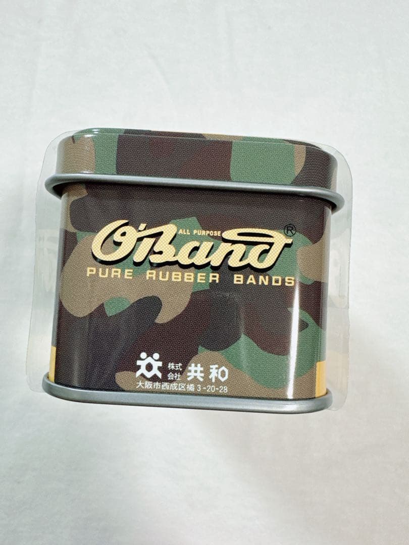 オーバンド 輪ゴム ゴムバンド カモフラ 缶 新品 — image 5