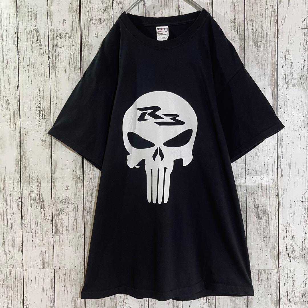 【YAMAHA R3風】R3ロゴxスカルクルーネックTシャツ ゆるだぼ 希少 — image 2