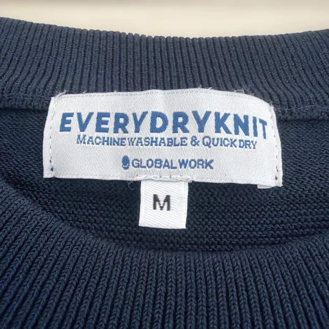 GLOBAL WORK グローバルワーク サマーニット ボーダー ネイビー M — image 3