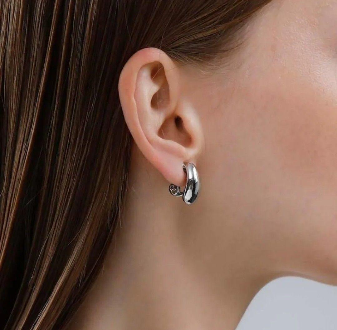 Jaw Cas ドロップエアフィットイヤリング、シルバー — image 5