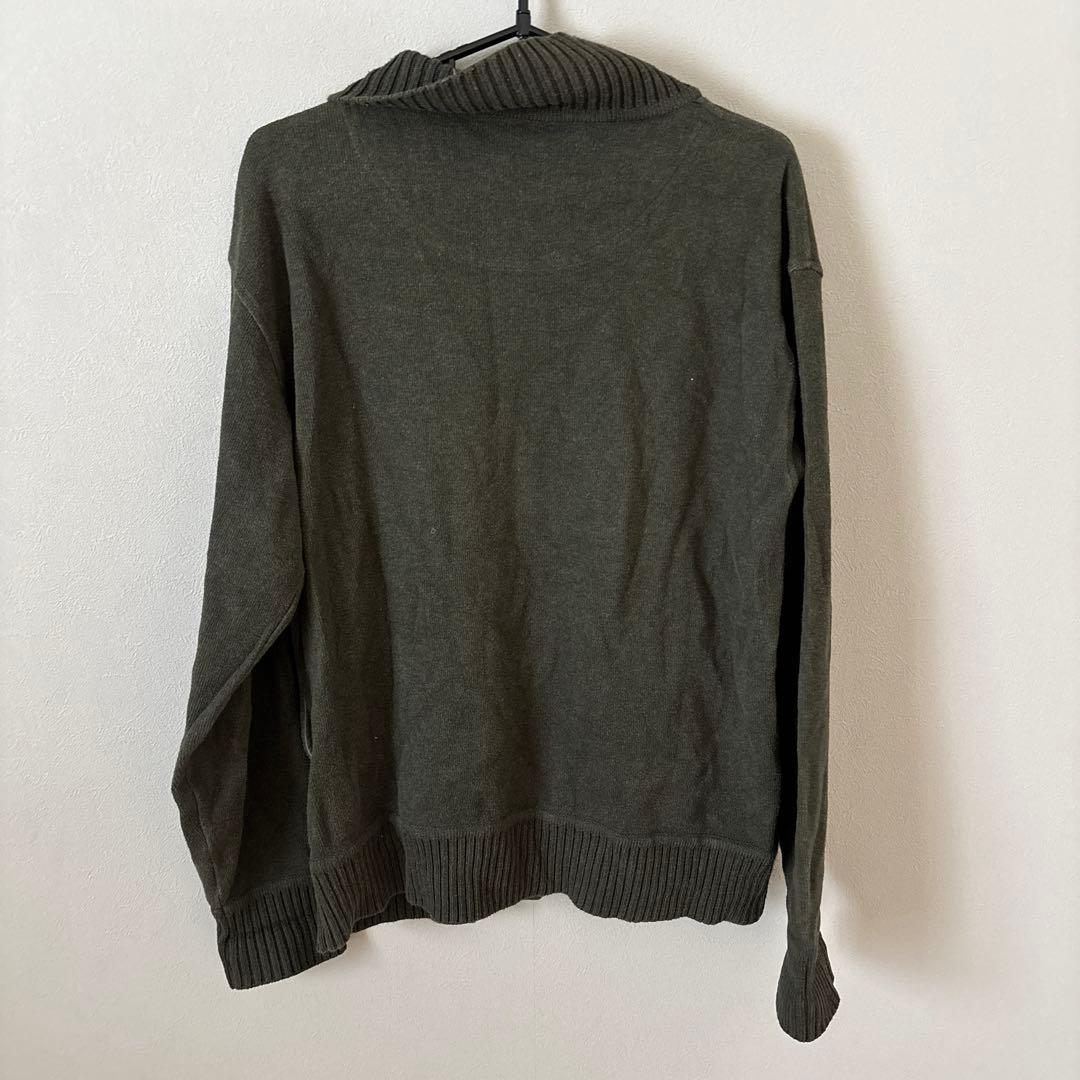HENRY COTTONS カーキ　ニット　パーカー　フルジップ　L — image 5