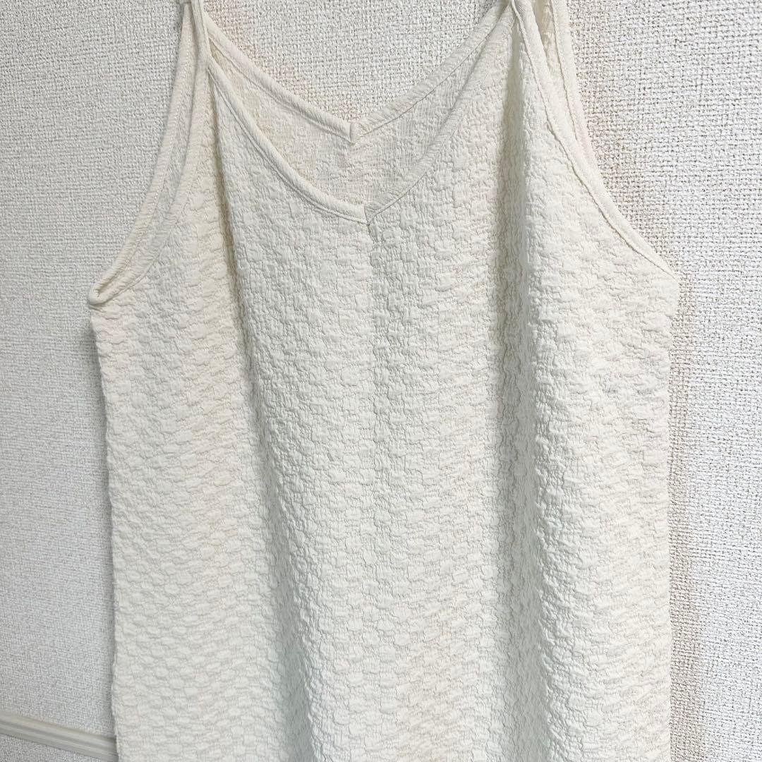 美品　コカ　coca ぽこぽこキャミソールワンピース　Lサイズ　アイボリー — image 4