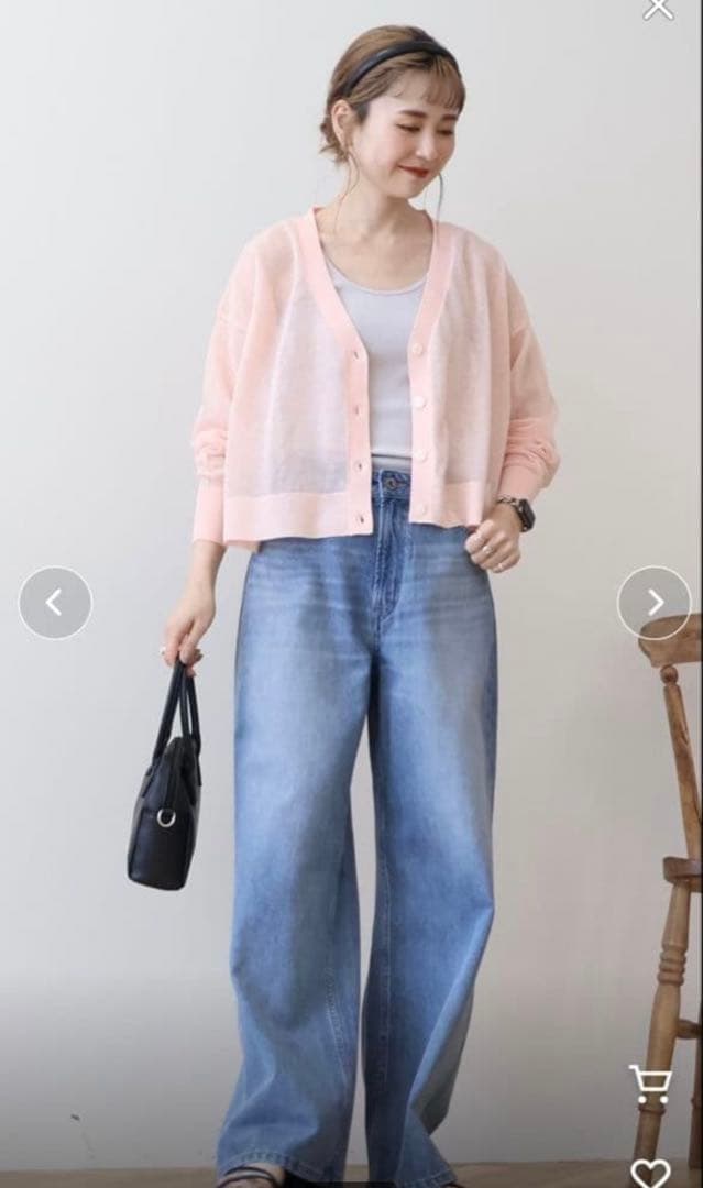 AMERICAN HOLIC 薄手ピンクカーディガン M — image 4