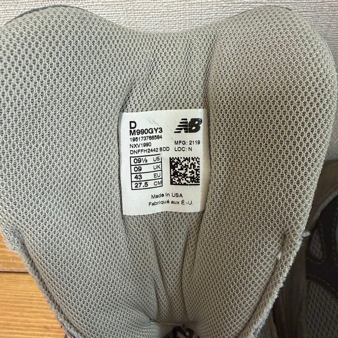 New Balance M990GY3 27.5 — image 4