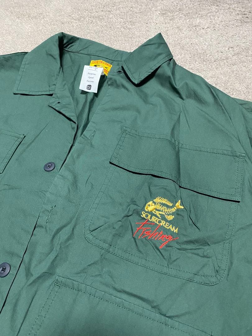 SOURCREAM Fishing Club ワークシャツ グリーン — image 2