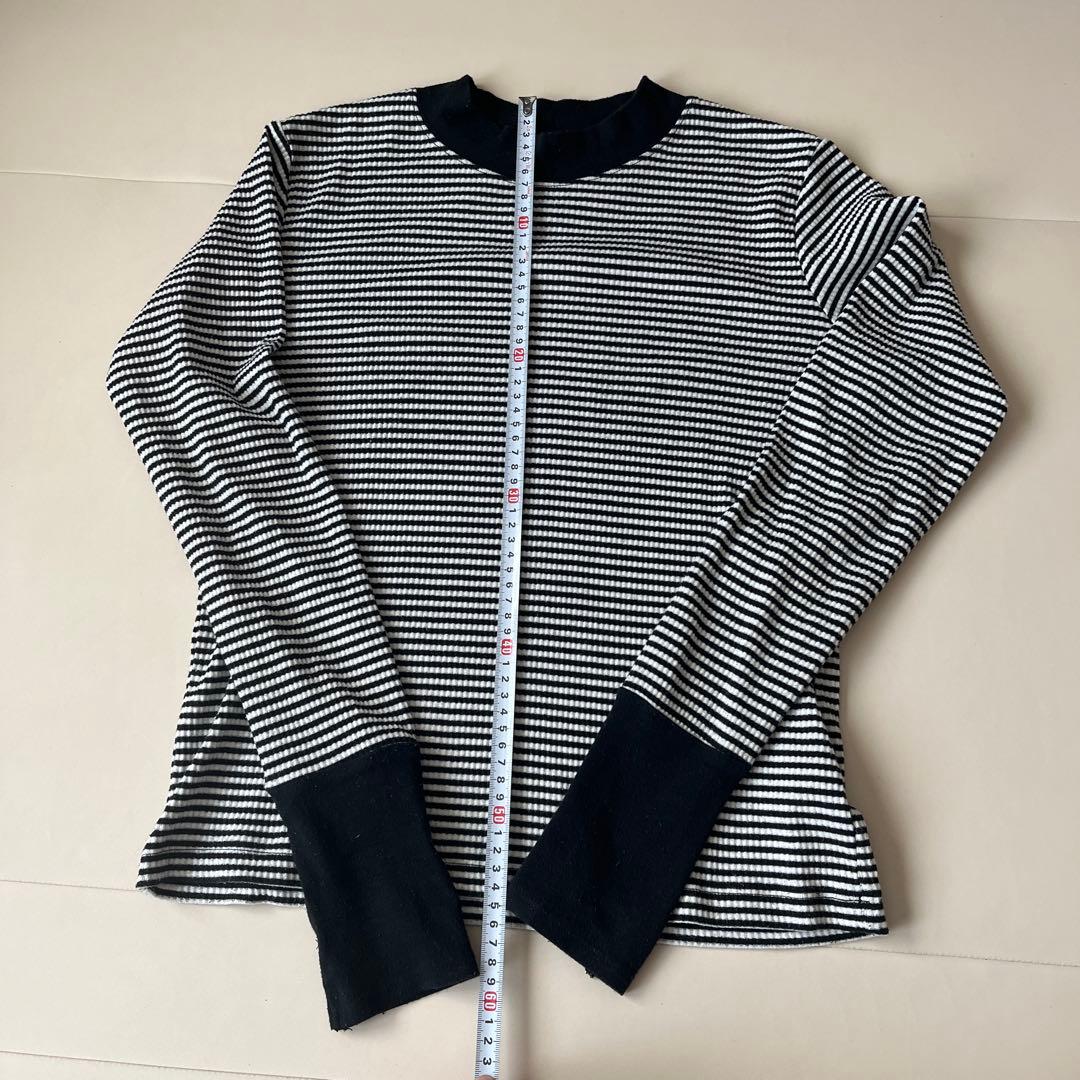 リブボーダー 長袖Tシャツ M — image 2