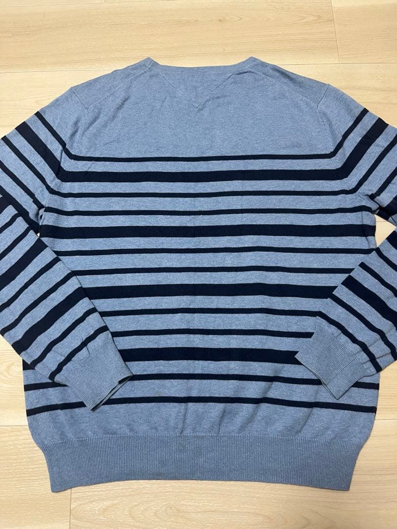 TOMMY HILFIGER ストライプ クルーネック ニット L — image 3