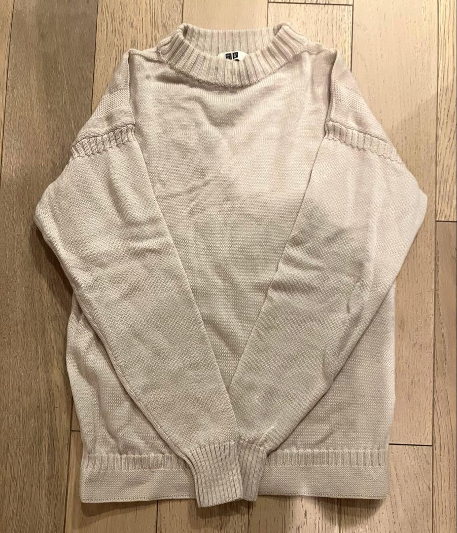 UNIQLO ユニクロ　ミドルゲージ　モックネック　セーター　セット　ホワイト — image 3