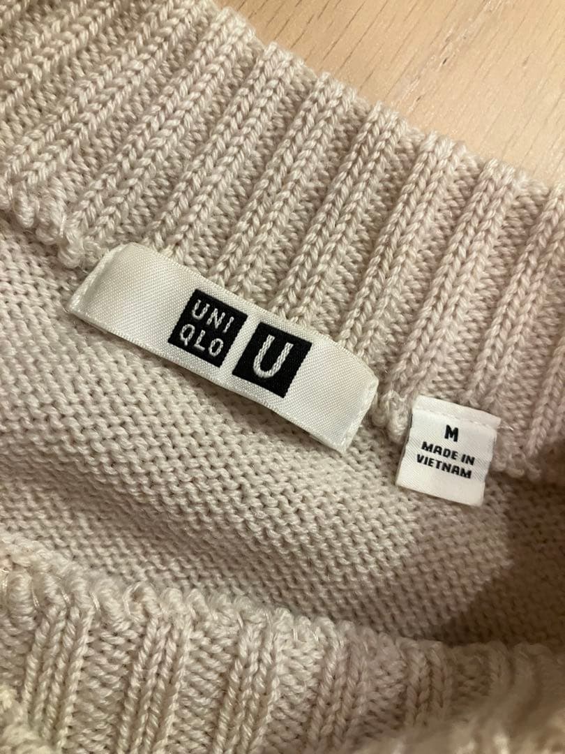UNIQLO ユニクロ　ミドルゲージ　モックネック　セーター　セット　ホワイト — image 5