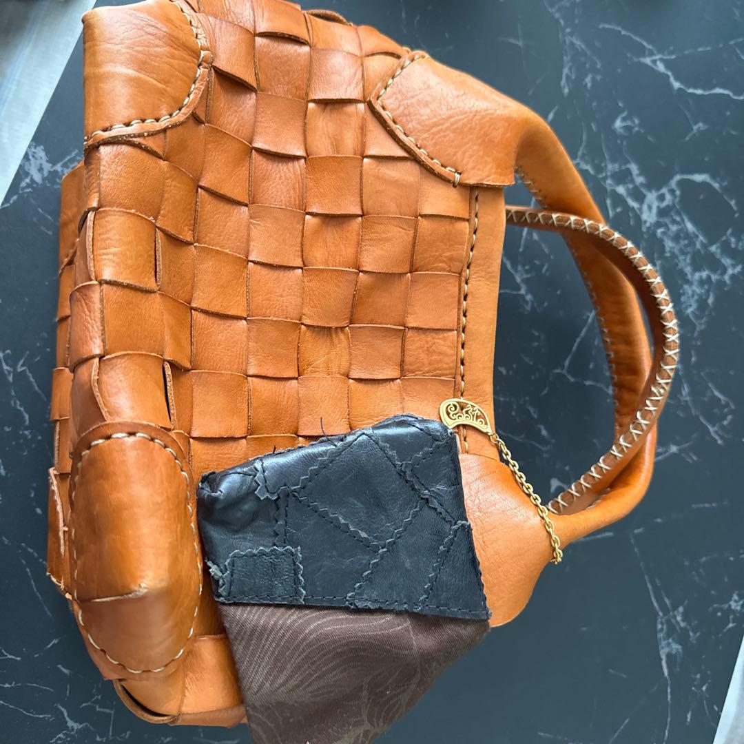 robita ロビタ レザー メッシュ バッグ — image 5