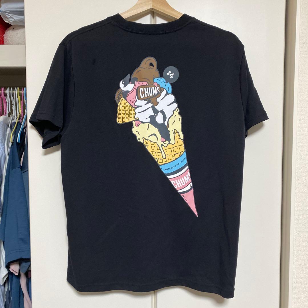 CHUMS チャムス アイスクリーム Tシャツ ブラック — image 2
