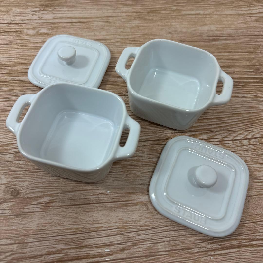 ストウブ セラミックスクエア エクストラミニ ココット　ペアセット【正規輸入品】 — image 2