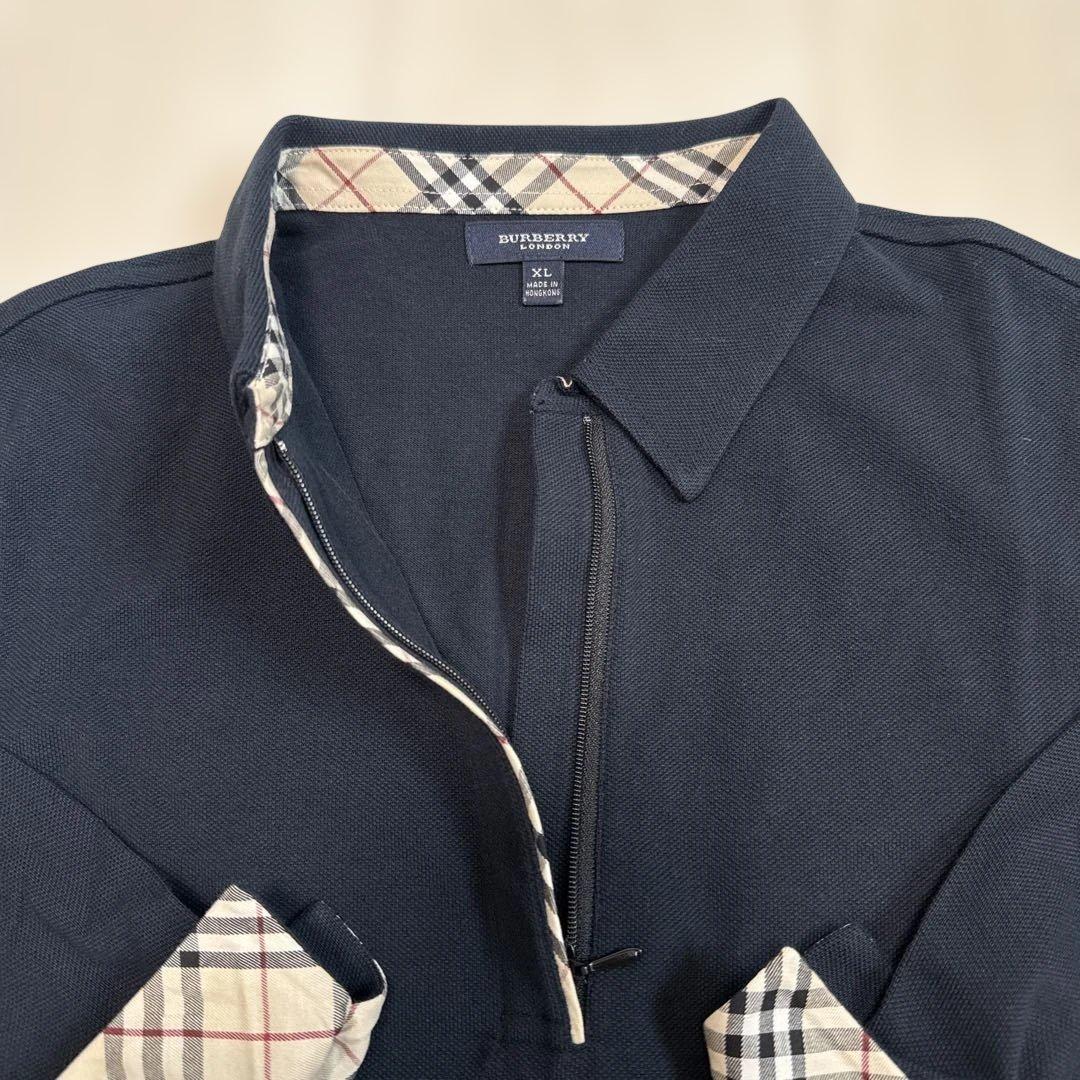 BURBERRY バーバリーロンドン　ノバチェック ポロシャツ 七分袖 XL — image 4
