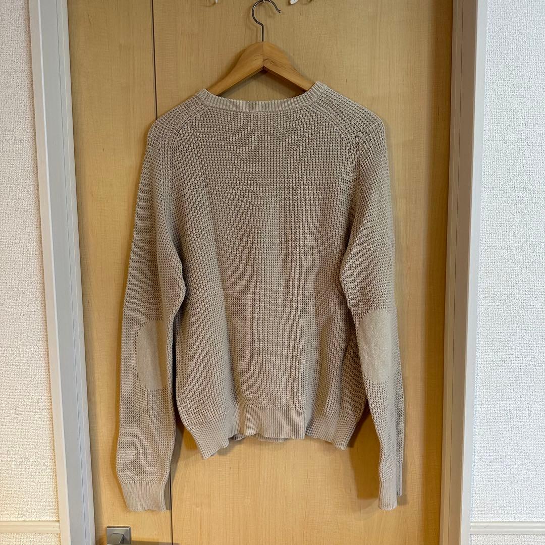 無印良品　ワッフル編み クルーネックニット ベージュ Lサイズ — image 2