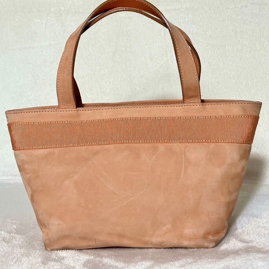 Ferragamo ハンドバッグ ヴァラリボン レザー ヌバック ピンクベージュ — image 3