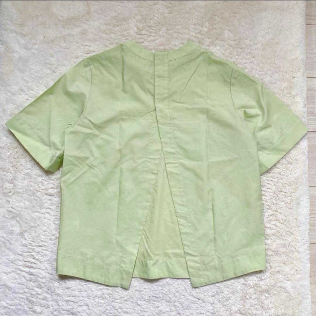 【未着用】イウエンマトフ★タイプライターショートブラウス シルク 半袖Tシャツ — image 4