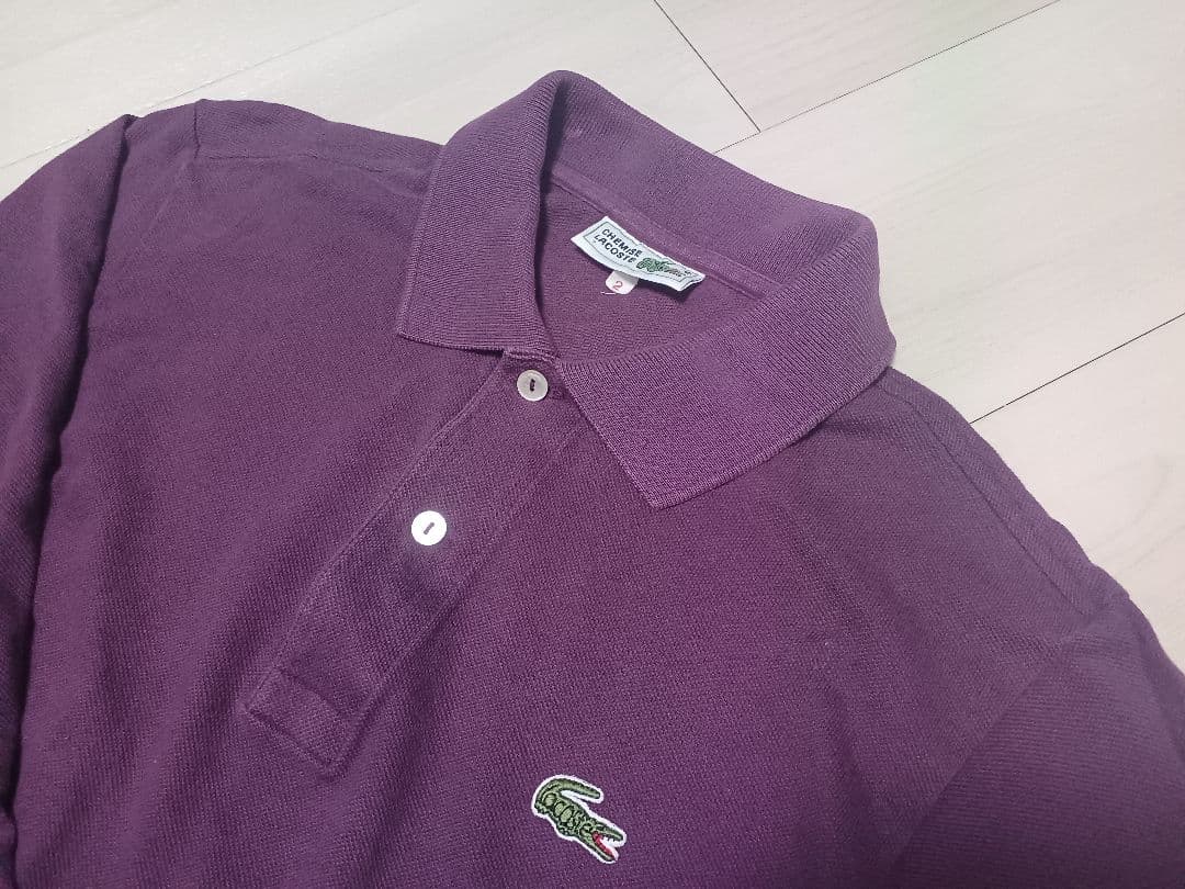 LACOSTE 長袖ポロシャツ パープル サイズ2 — image 2