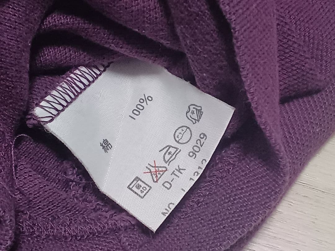 LACOSTE 長袖ポロシャツ パープル サイズ2 — image 4